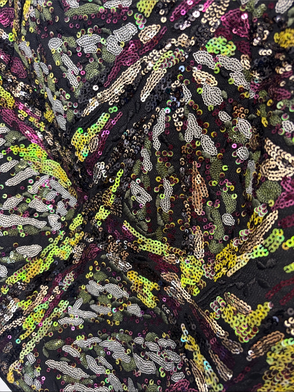 ZARA Sequin Mini Skirt - Black with Multi-Color Sequins - Picture 2 of 8